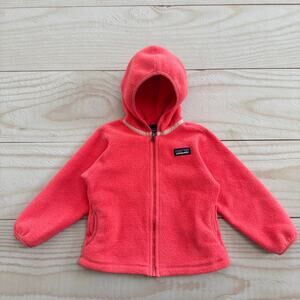 Patagonia Baby Synchilla Cardigan Hoody Toddler Size 2T Fleece Jacket Pink